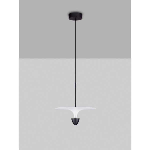 Matne čierne hliníkové LED závesné svietidlo ø 34 cm Topio – Nova Luce-image-2