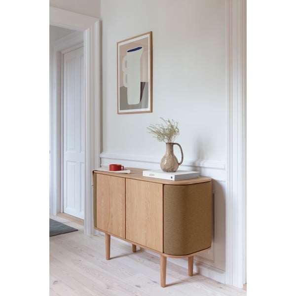 Nízka komoda v dekore duba vo svetlo hnedo-prírodnej farbe 109x75 cm Treasures – UMAGE-image-1