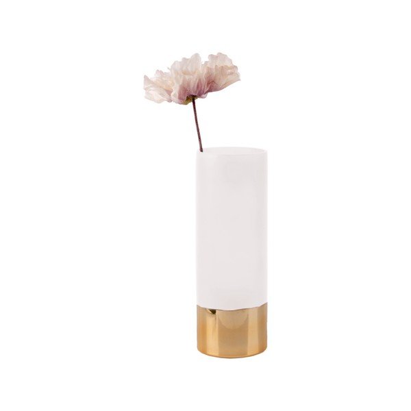 Bielo-zlatá sklenená váza PT LIVING Glamour, výška 25 cm-image-1