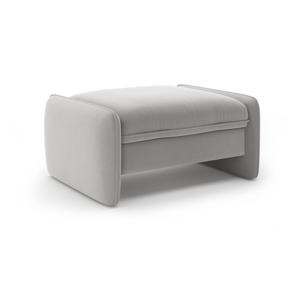 Svetlosivá zamatová podnožka Georgia – Micadoni