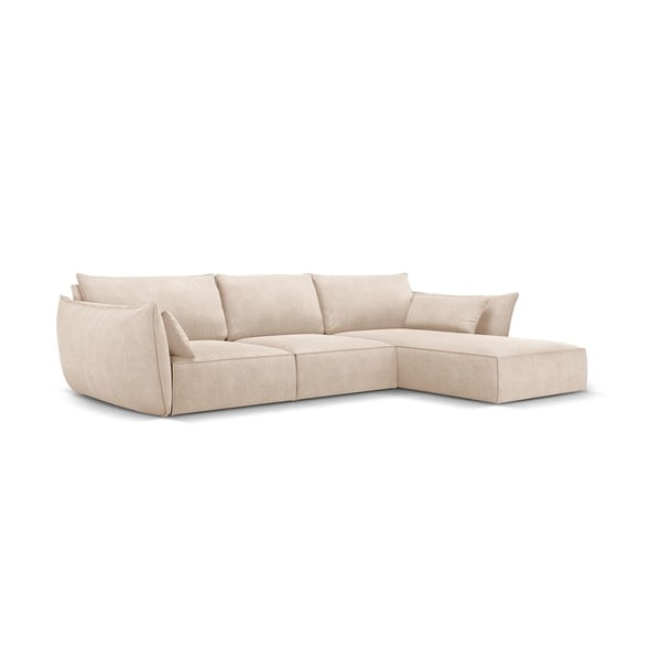 Béžová rohová pohovka (pravý roh) Vanda - Mazzini Sofas-image-2
