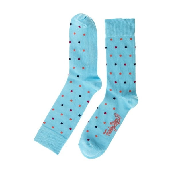 Svetlomodré ponožky Funky Steps Dots, veľkosť 39 - 45