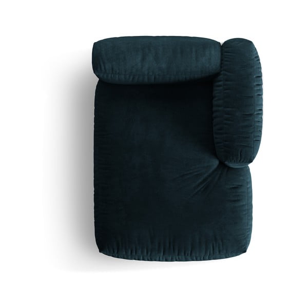 Tmavomodrý zamatový modul pohovky (pravý roh) Martina – Micadoni -image-3