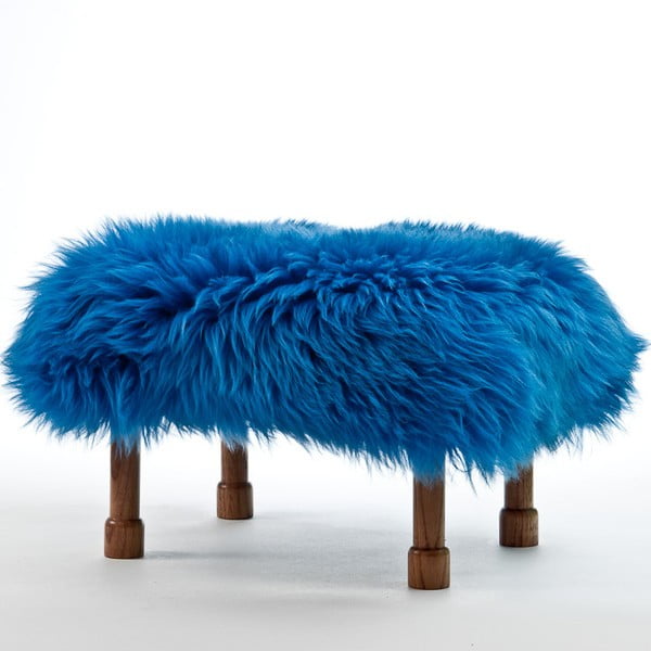 Stolička z ovčej kožeDelyth Cornflower Blue