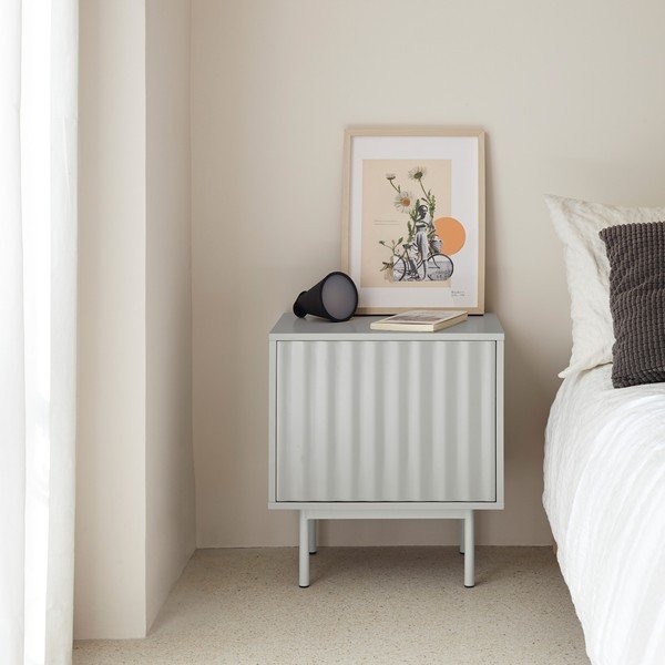 Svetlosivý matný nočný stolík Sierra – Teulat-image-1