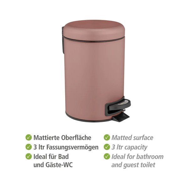 Staroružový pedálový oceľový odpadkový kôš 3 l Leman – Wenko-image-3