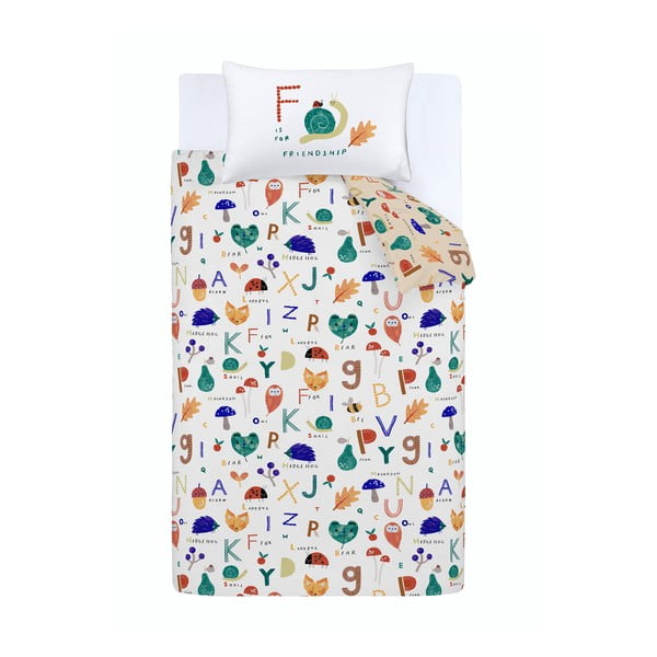 Detská obliečka na jednolôžko 140x200 cm Woodland Alphabet – RHS-image-2