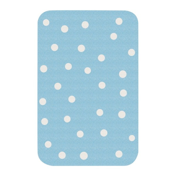 Detský modrý koberec Zala Living Dots, 67 × 120 cm
