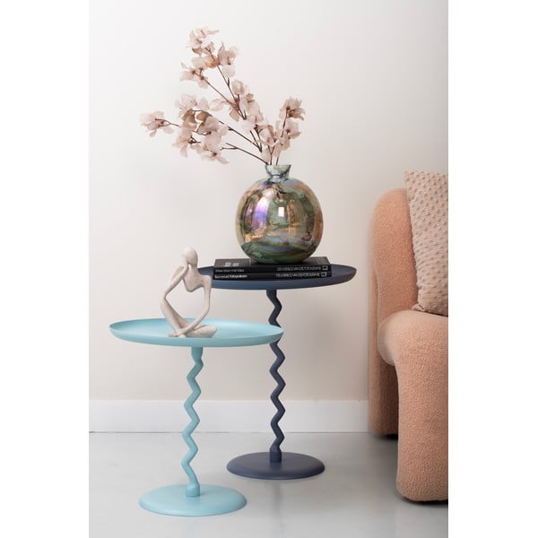 Kovový okrúhly odkladací stolík ø 44 cm Zig Zag – Leitmotiv-image-1