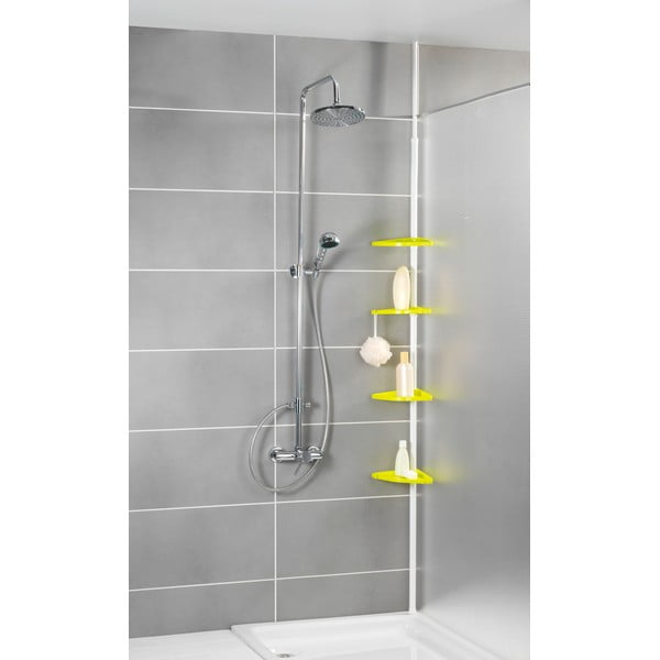 Žltá teleskopická polica do sprchy Wenko Compact-image-1