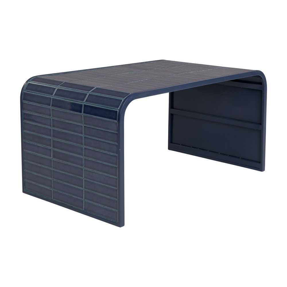 E-shop Modrý keramický konferenčný stolík 47x80 cm Tiles – Zuiver