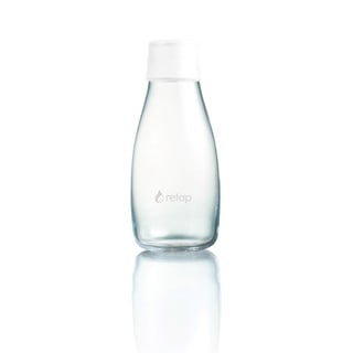Biela sklenená fľaša ReTap s doživotnou zárukou, 300 ml