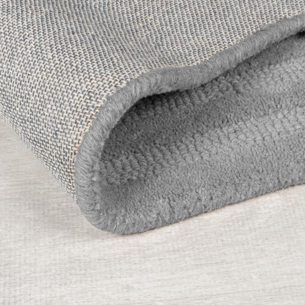 Sivý ručne tkaný vlnený koberec 120x170 cm Zen Rectangles – Flair Rugs-image-3