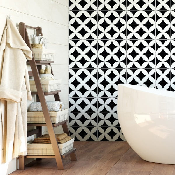 Sada 60 nástenných samolepiek Ambiance Wall Decal Cement Tiles Aniello, 15 × 15 cm-image-2