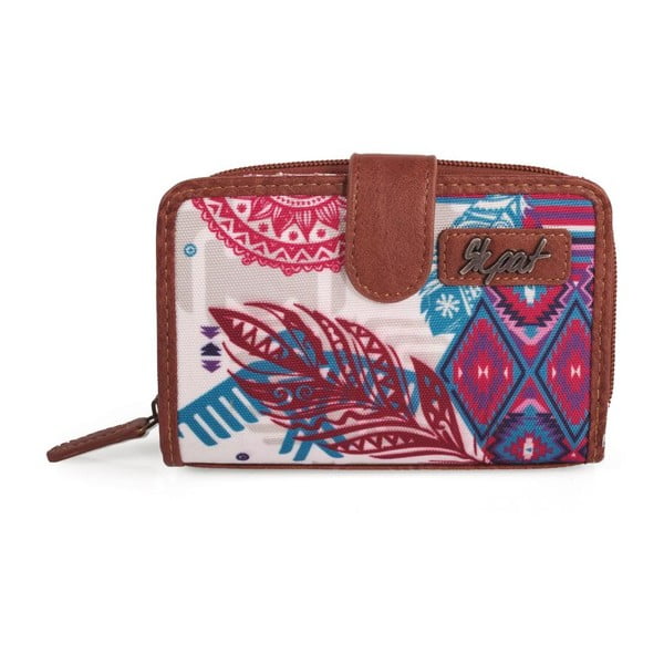 Ružovo-modrá peňaženka SKPA-T, 14 x 9 cm