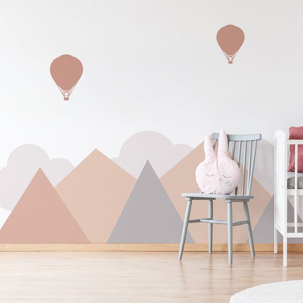 Detská samolepka na stenu Ambiance Giant Scandinavian Mountains Stockholm, 180 x 60 cm-image-1