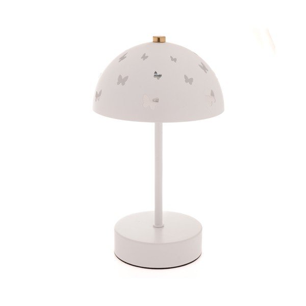 Biela kovová detská stolová lampa Butterfly – Dakls
