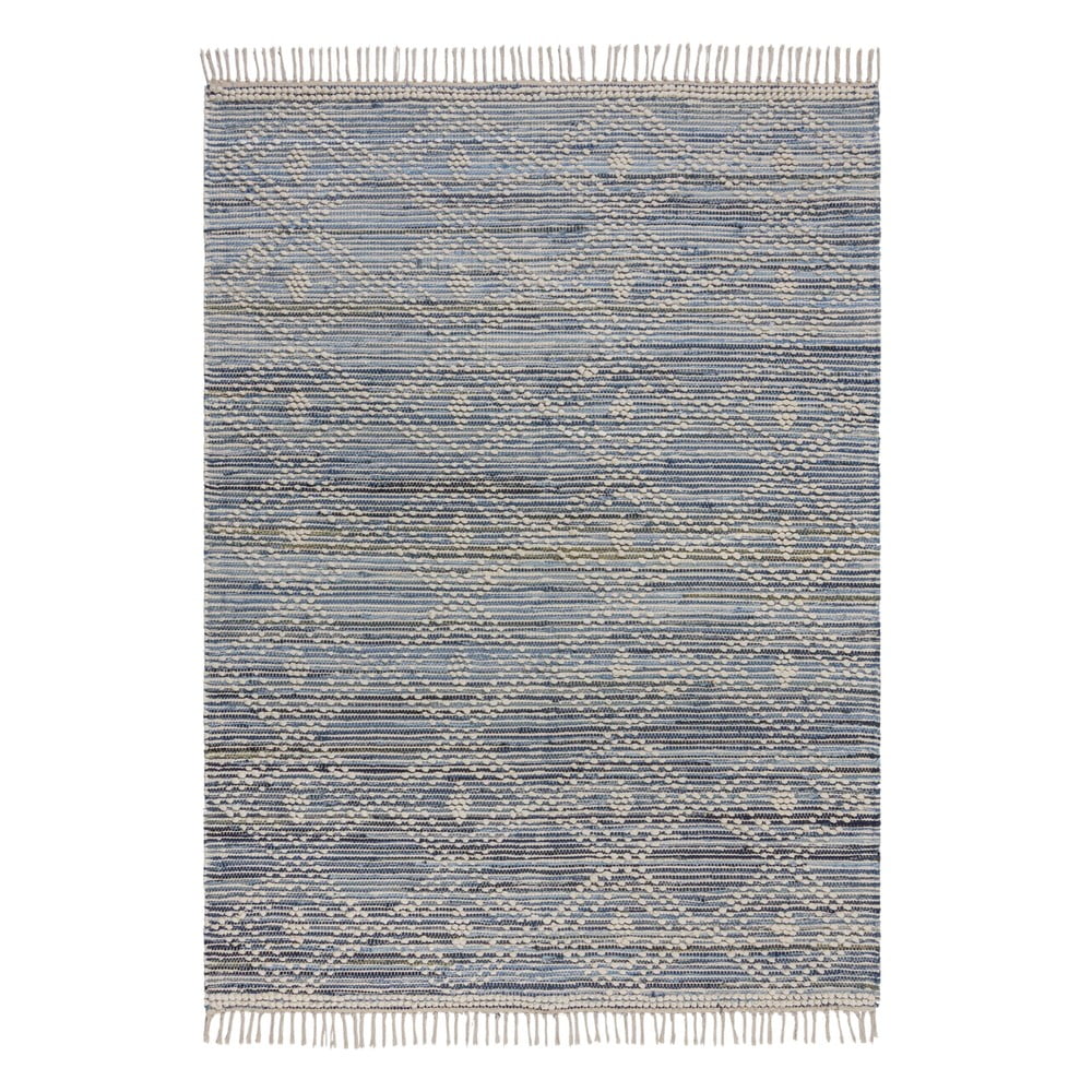 Modrý bavlnený koberec Flair Rugs Lissie, 120 x 170 cm