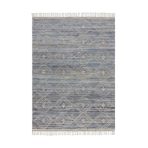 Modrý bavlnený koberec Flair Rugs Lissie, 200 x 290 cm