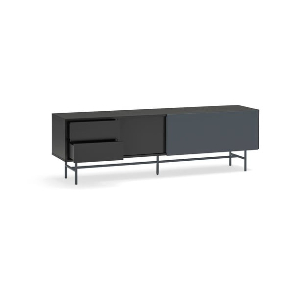 Čierno-antracitový TV stolík 180x56 cm Nube – Teulat-image-4