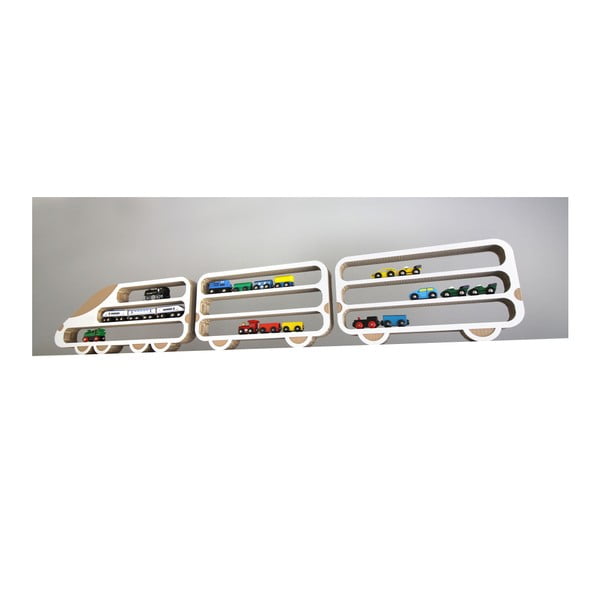 Set 3 poličiek Unlimited Design for kids Lokomotíva a 2 vagónov-image-2