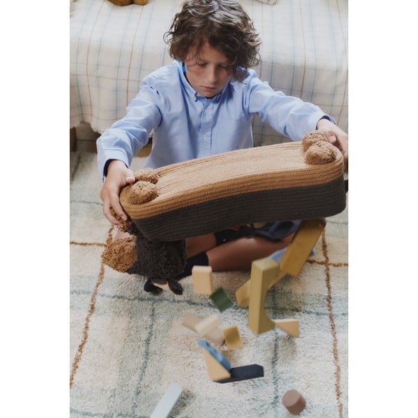 Krémový/šalviovozelený prateľný/ručne tkaný bavlnený koberec 90x120 cm Tartan Blue Sage – Lorena Canals-image-4