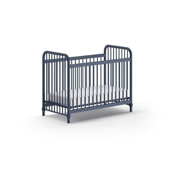 Modrá kovová postieľka 60x120 cm BRONXX – Vipack-image-2