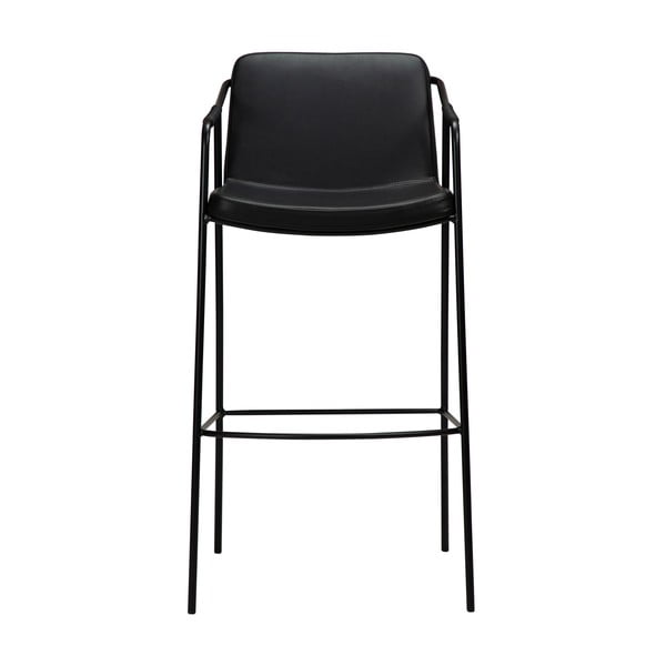 Čierna barová stolička z imitácie kože DAN-FORM Denmark Boto, výška 105 cm-image-1