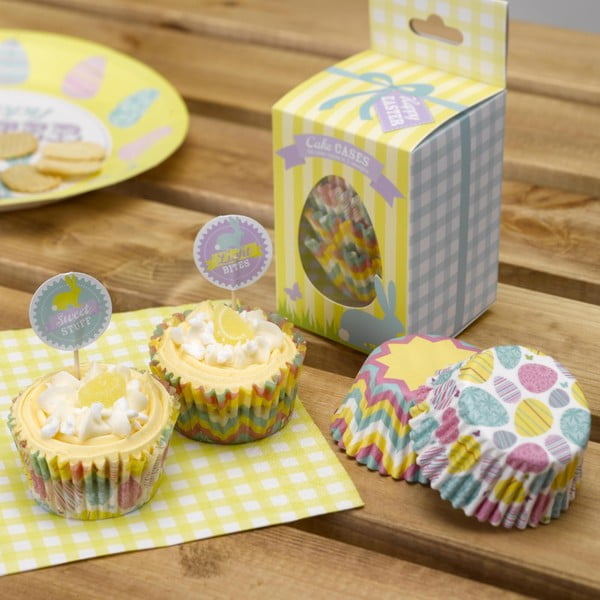 Sada 100 papierových košíčkov na Cupcake Neviti Happy Easter

