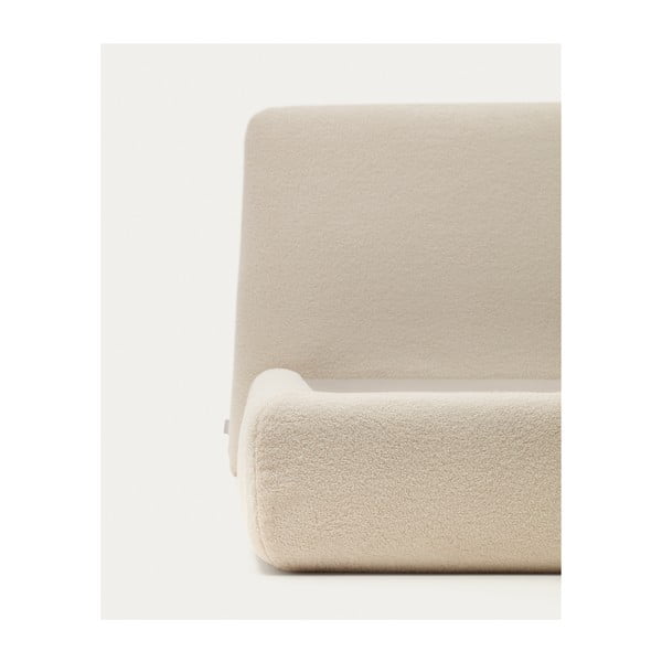 Béžová čalúnená dvojlôžková posteľ 180x200 cm Martina – Kave Home-image-4