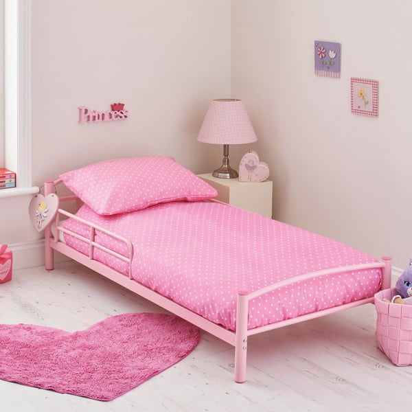 Detská posteľ s matracom a obliečkami Bundle, ružová