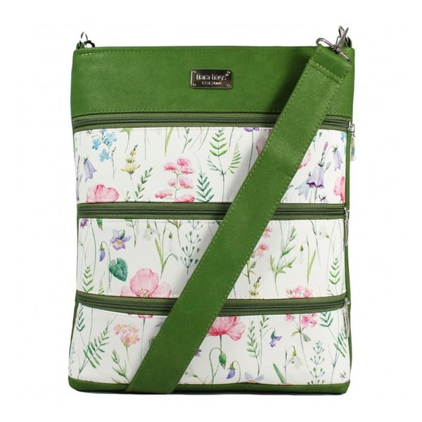 Zeleno-béžová kabelka Dara bags Darian Big No.2008