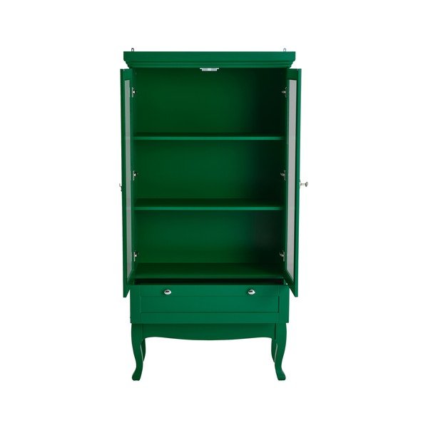 Zelená závesná vitrína z MDF 85x170,5x35 cm Prato – Ellos Home-image-4