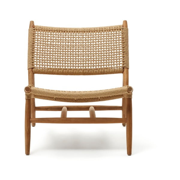 Drevené záhradné kreslo v prírodnej farbe Codolar - Kave Home-image-1