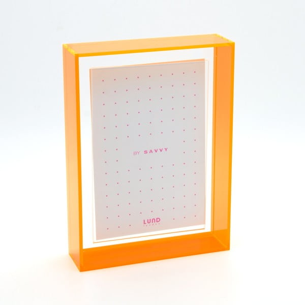 Rámik na fotografie s oranžovými hranami Lund London Flash Blocco, 13,6 x 18,6 cm
