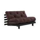 Tmavohnedá rozkladacia pohovka 140 cm Roots Black Night – Karup Design