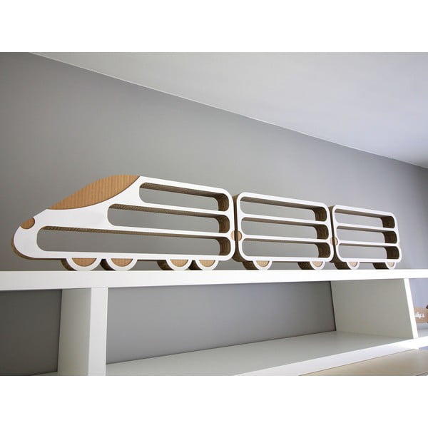 Set 3 poličiek Unlimited Design for kids Lokomotíva a 2 vagónov-image-1