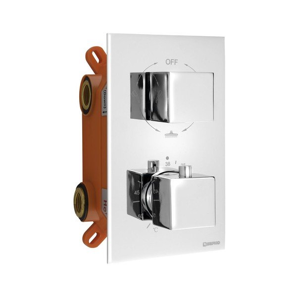 Podomietková sprchová batéria v lesklej striebornej farbe (3 výstupy) Latus – Sapho-image-1