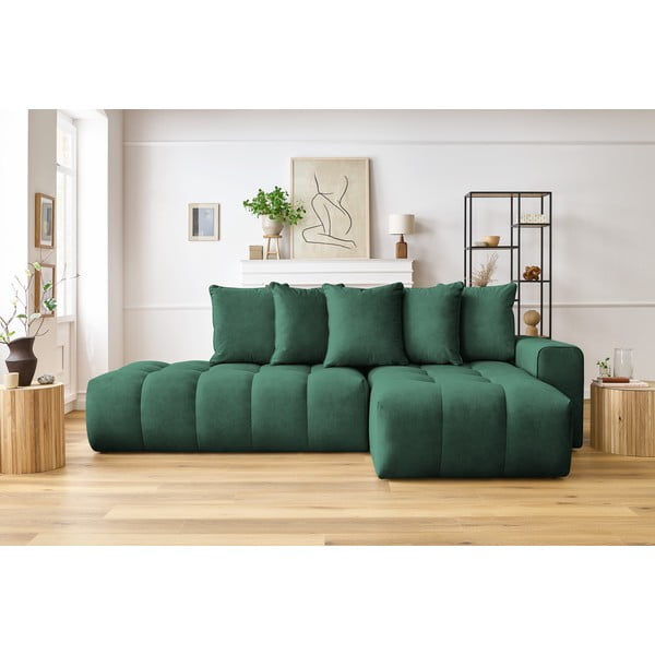 Zelená rohová pohovka (pravý roh) Mont-Blanc - Bobochic Paris-image-1