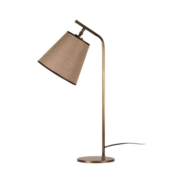 Stolová lampa v zlatej farbe s béžovým tienidlom Don-image-1