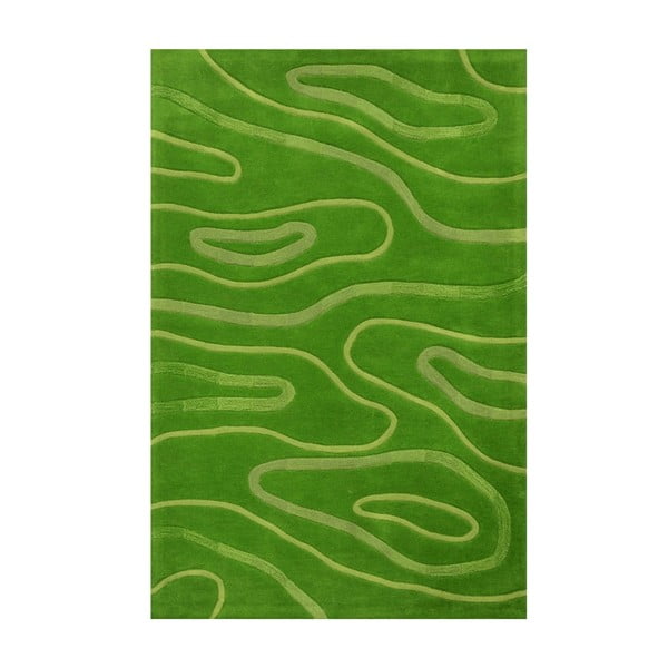Ručne tkaný koberec Phoenix, 120x180 cm, zelený