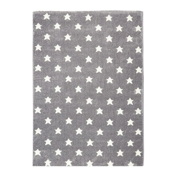 Sivý detský koberec Happy Rugs Stardust, 80 × 150 cm