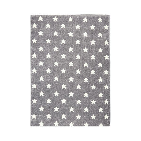 Sivý detský koberec Happy Rugs Stardust, 160 × 230 cm