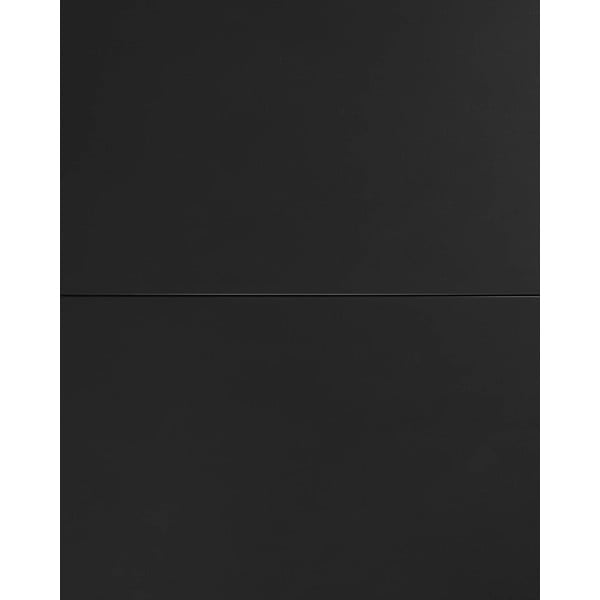 Čierny okrúhly rozkladací jedálenský stôl so sklenenou doskou ø 160 cm Vashti – Kave Home-image-3