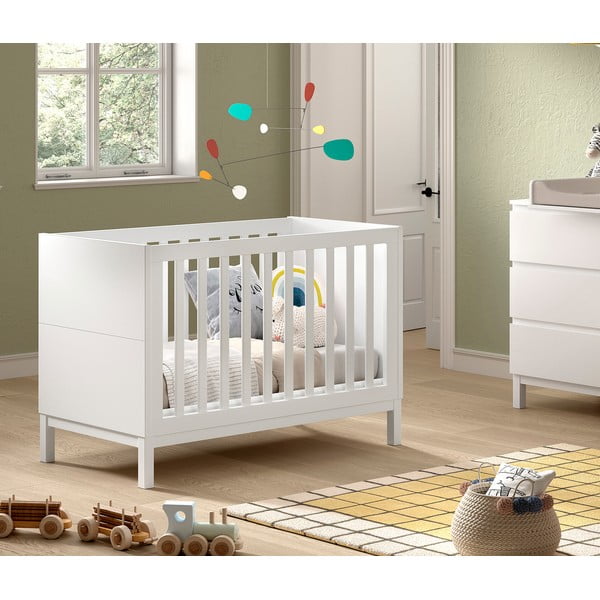 Biela postieľka z borovicového dreva 60x120 cm Eva – Vipack-image-1