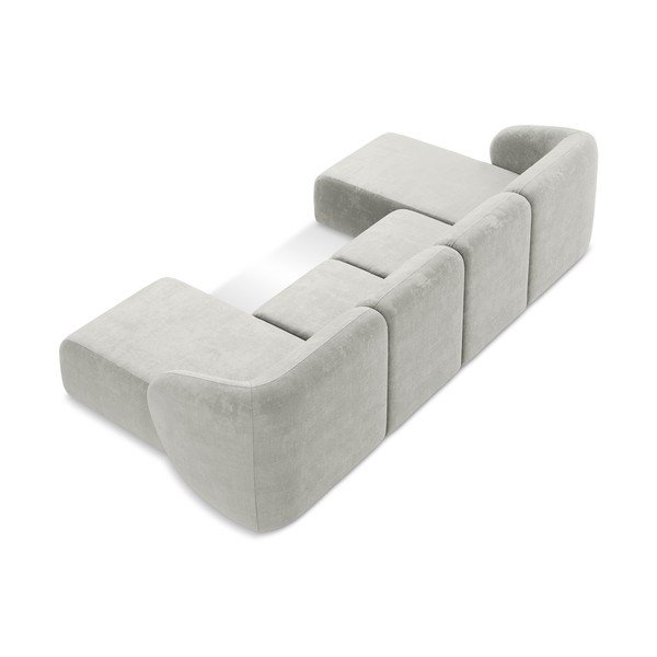 Svetlosivá ženilková rohová pohovka (do tvaru "U") Lani – Makamii-image-3