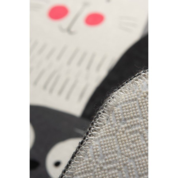 Sivý detský protišmykový koberec Chilam Cats, 140 x 190 cm-image-1