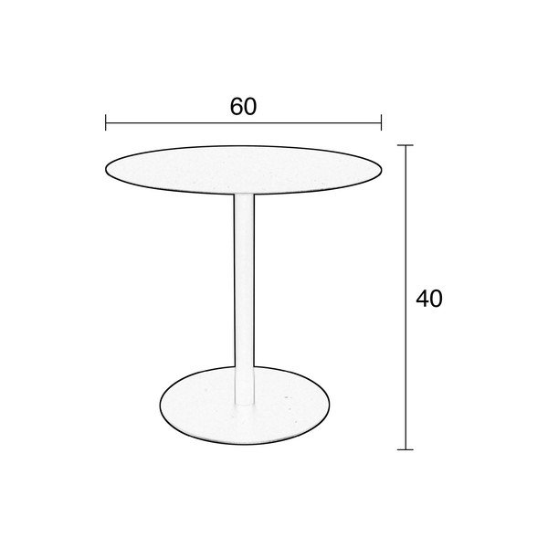 Čierny kovový okrúhly konferenčný stolík ø 60 cm Snow – Zuiver-image-4