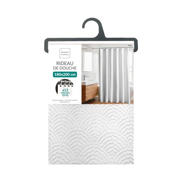 Biely záves z mikrovlákna 180x200 cm Baltic – douceur d'intérieur-image-1