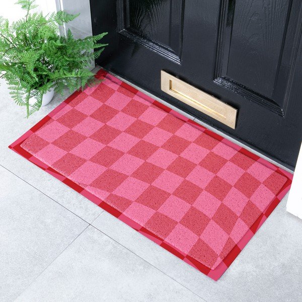 Rohožka z recyklovaného plastu 40x70 cm Wavy Checkerboard  – Artsy Doormats-image-1
